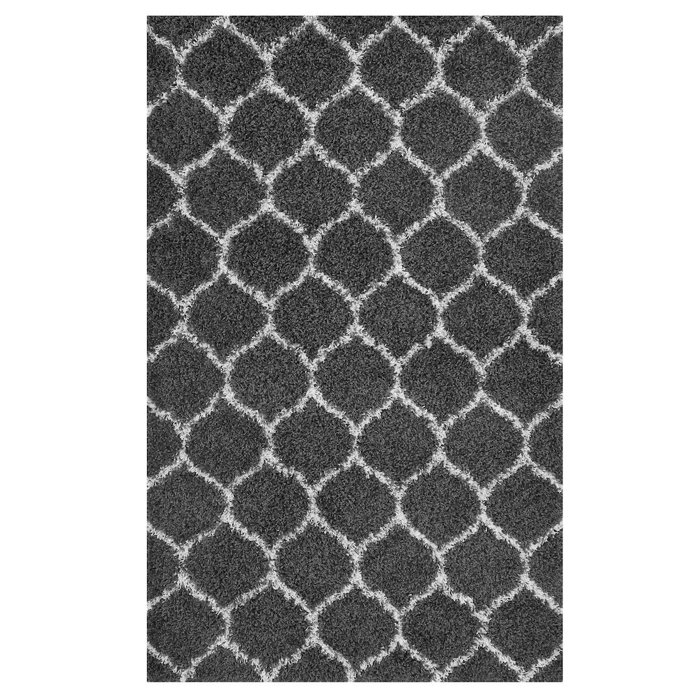 Solvea Moroccan Trellis 5x8 Shag Area Rug. Picture 1