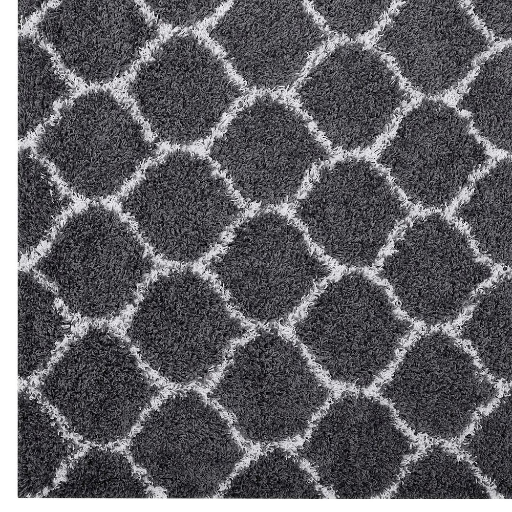 Solvea Moroccan Trellis 5x8 Shag Area Rug. Picture 2