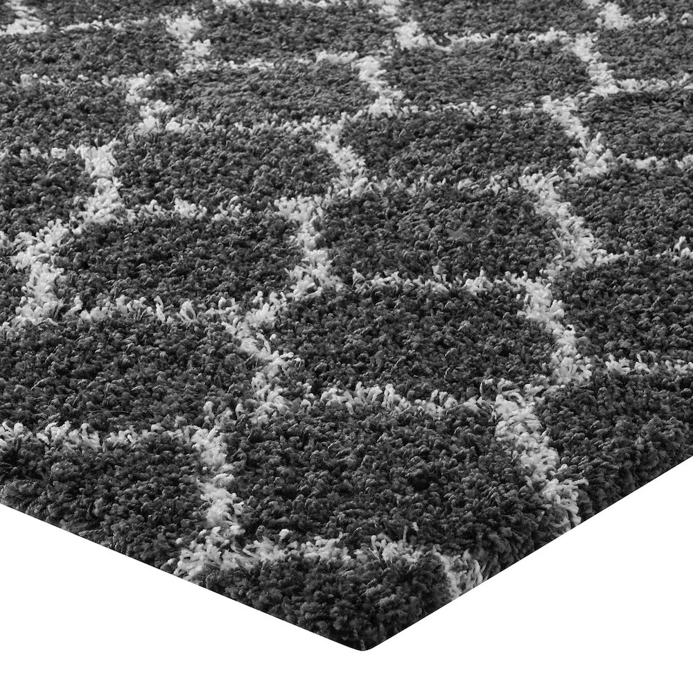 Solvea Moroccan Trellis 5x8 Shag Area Rug. Picture 3