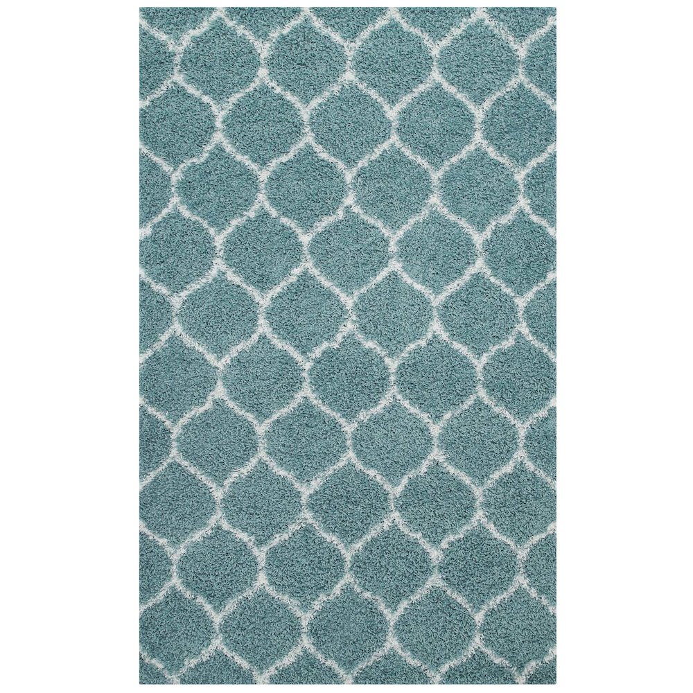 Solvea Moroccan Trellis 5x8 Shag Area Rug. Picture 1