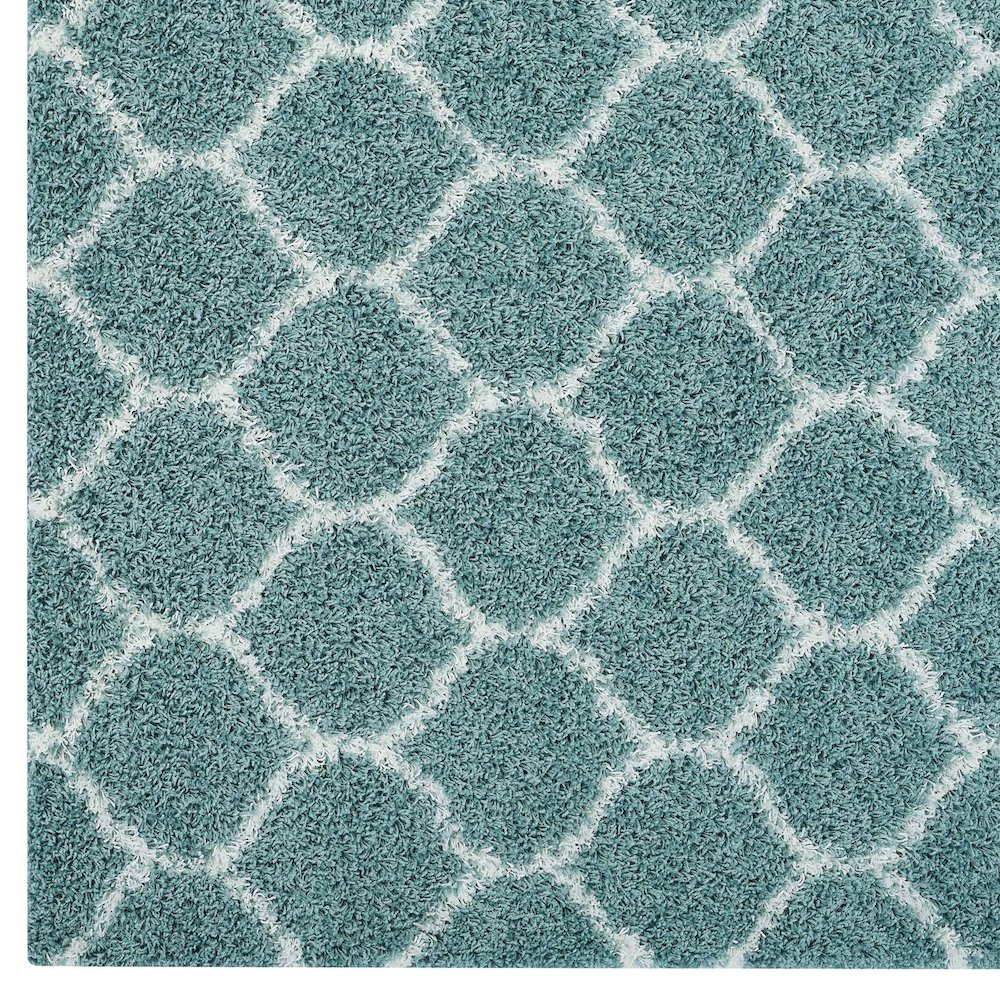 Solvea Moroccan Trellis 5x8 Shag Area Rug. Picture 2
