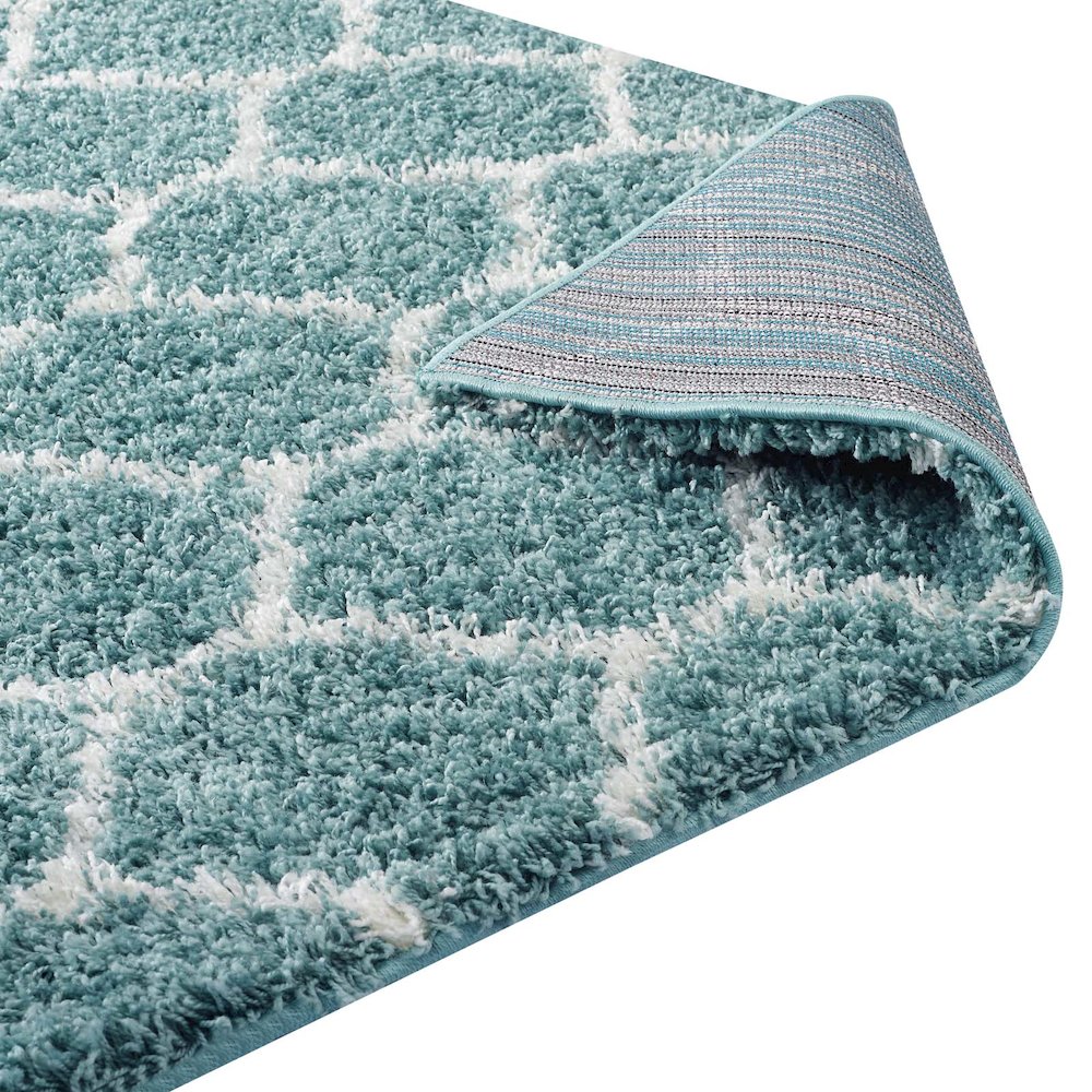 Solvea Moroccan Trellis 5x8 Shag Area Rug. Picture 4