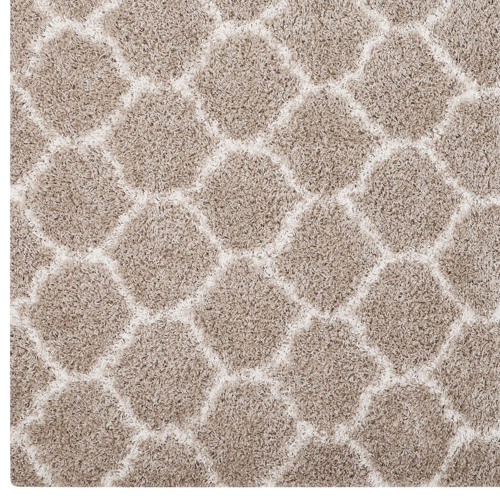 Solvea Moroccan Trellis 8x10 Shag Area Rug. Picture 2