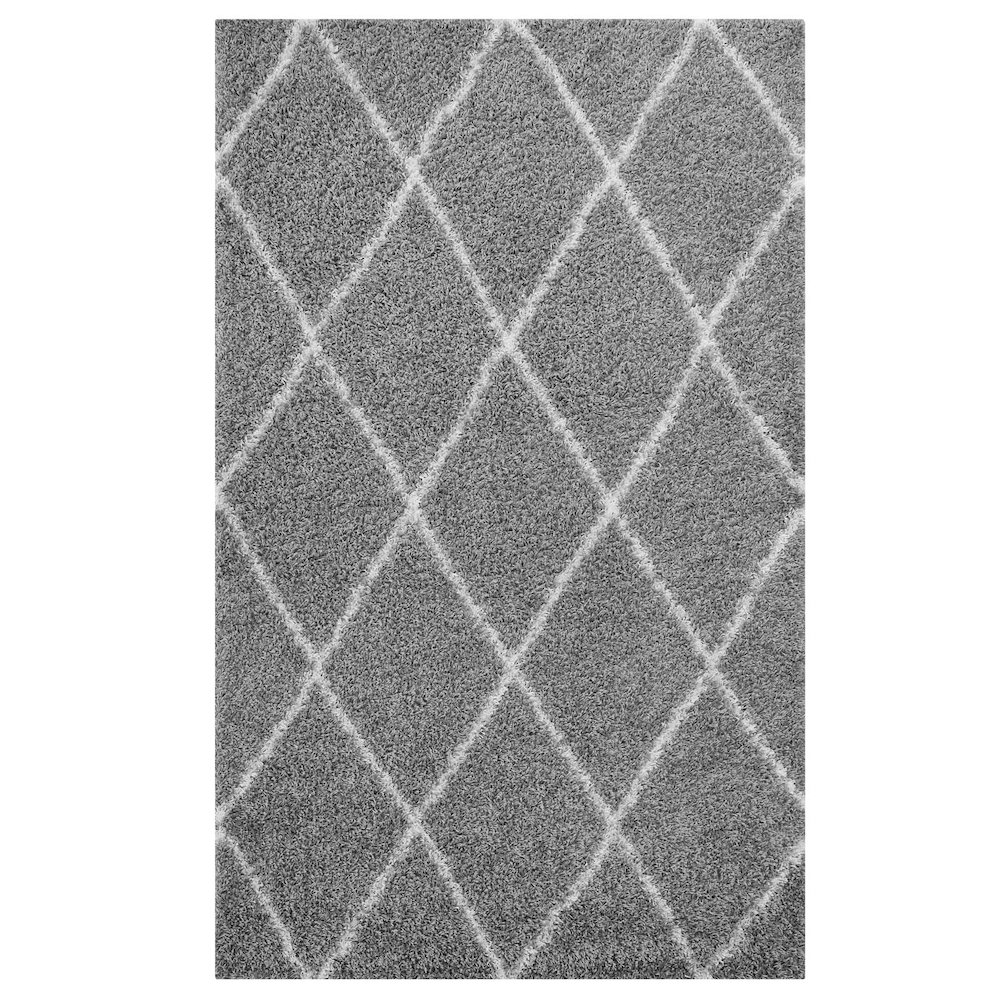 Toryn Diamond Lattice 5x8 Shag Area Rug. Picture 1