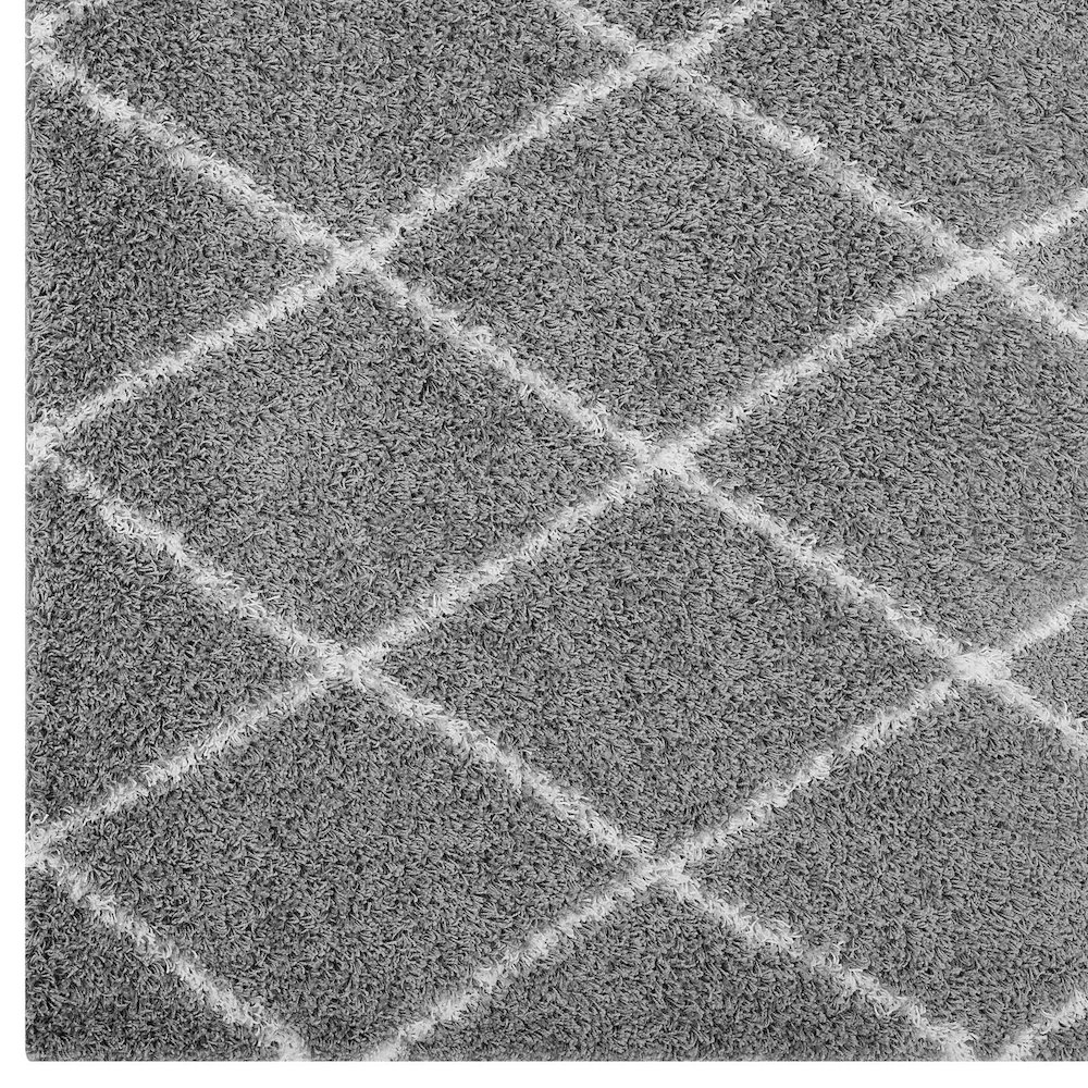 Toryn Diamond Lattice 5x8 Shag Area Rug. Picture 2