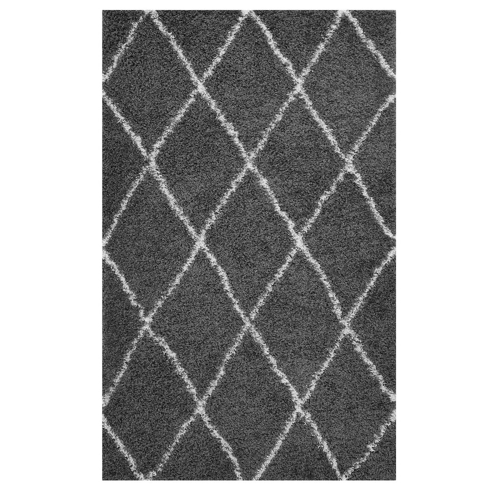 Toryn Diamond Lattice 5x8 Shag Area Rug. Picture 1