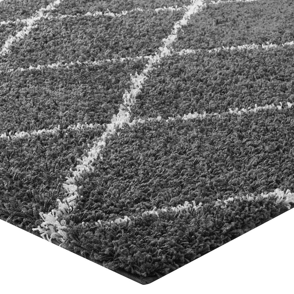 Toryn Diamond Lattice 5x8 Shag Area Rug. Picture 3