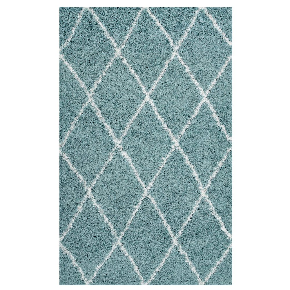 Toryn Diamond Lattice 8x10 Shag Area Rug. Picture 1