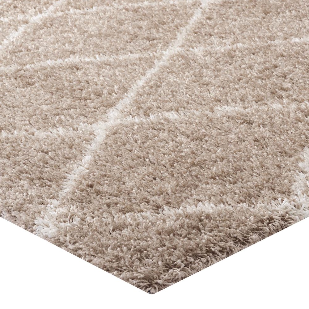Toryn Diamond Lattice 5x8 Shag Area Rug. Picture 3