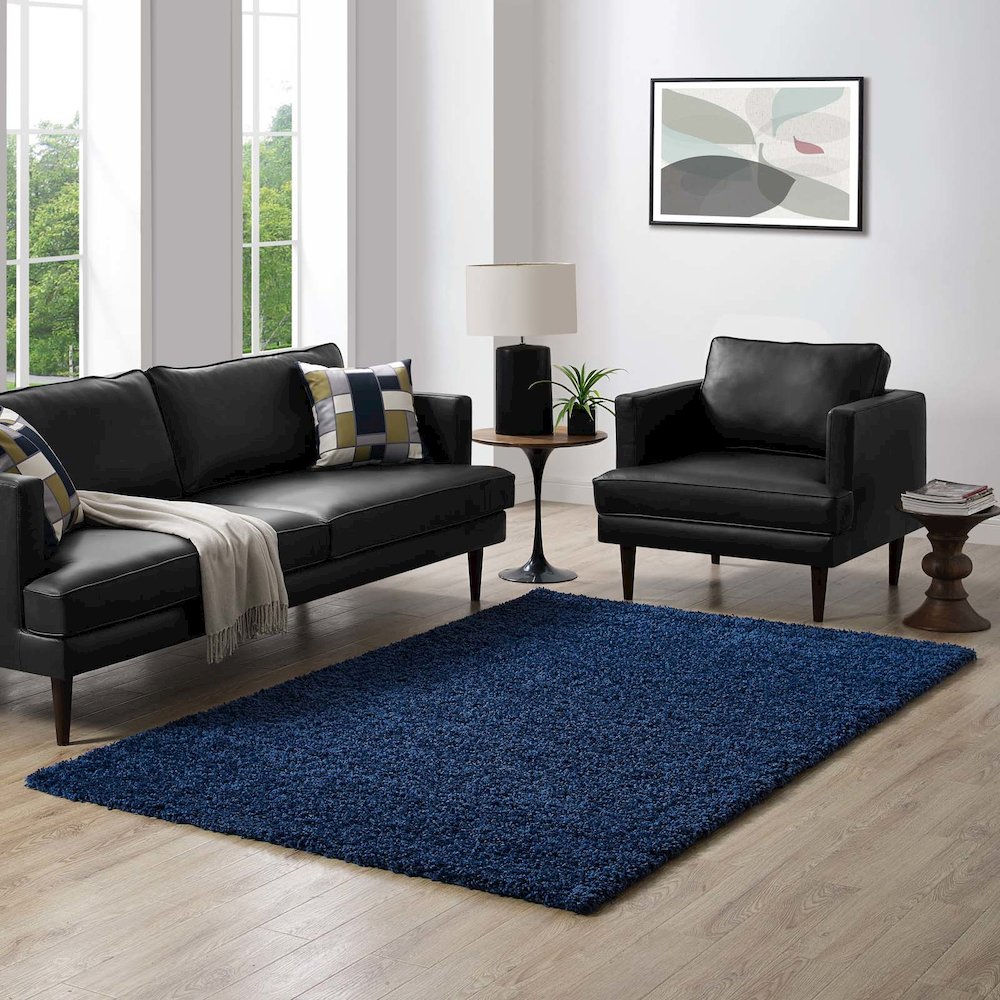 Enyssa Solid 5x8 Shag Area Rug. Picture 5