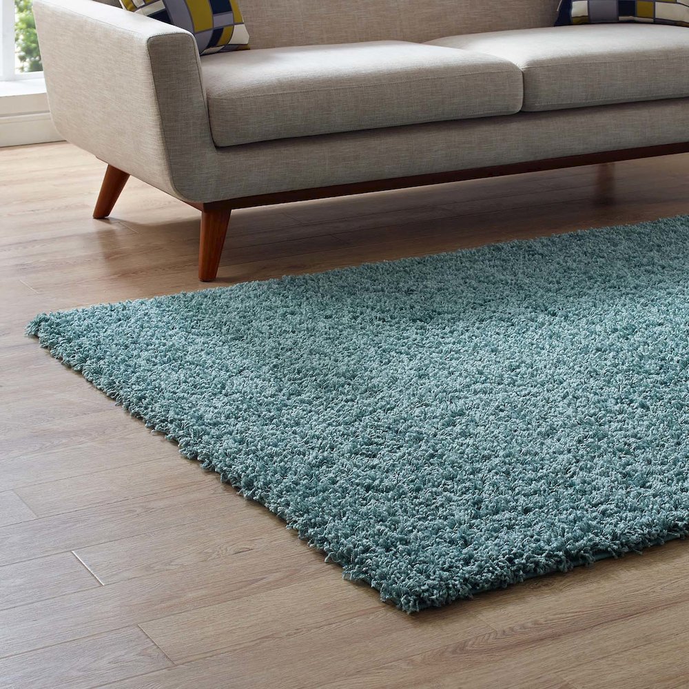 Enyssa Solid 5x8 Shag Area Rug. Picture 7
