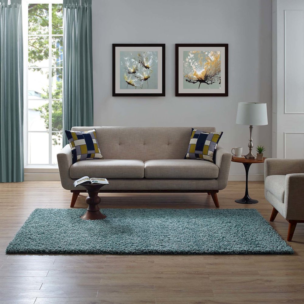 Enyssa Solid 5x8 Shag Area Rug. Picture 6