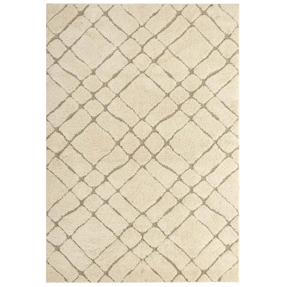 Verona Abstract Geometric 5x8 Shag Area Rug. Picture 1