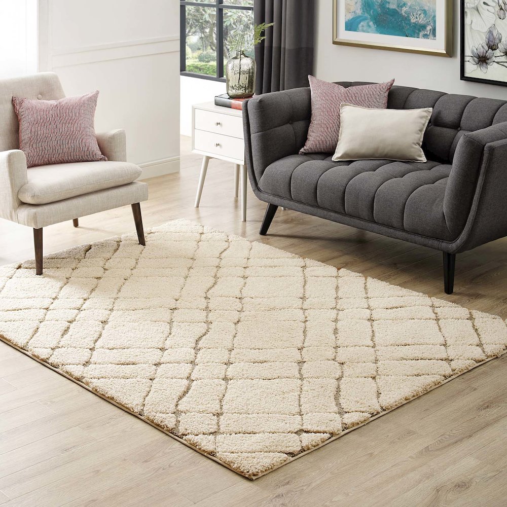 Jubilant Verona Abstract Geometric Shag 5x8 Area Rug. Picture 5