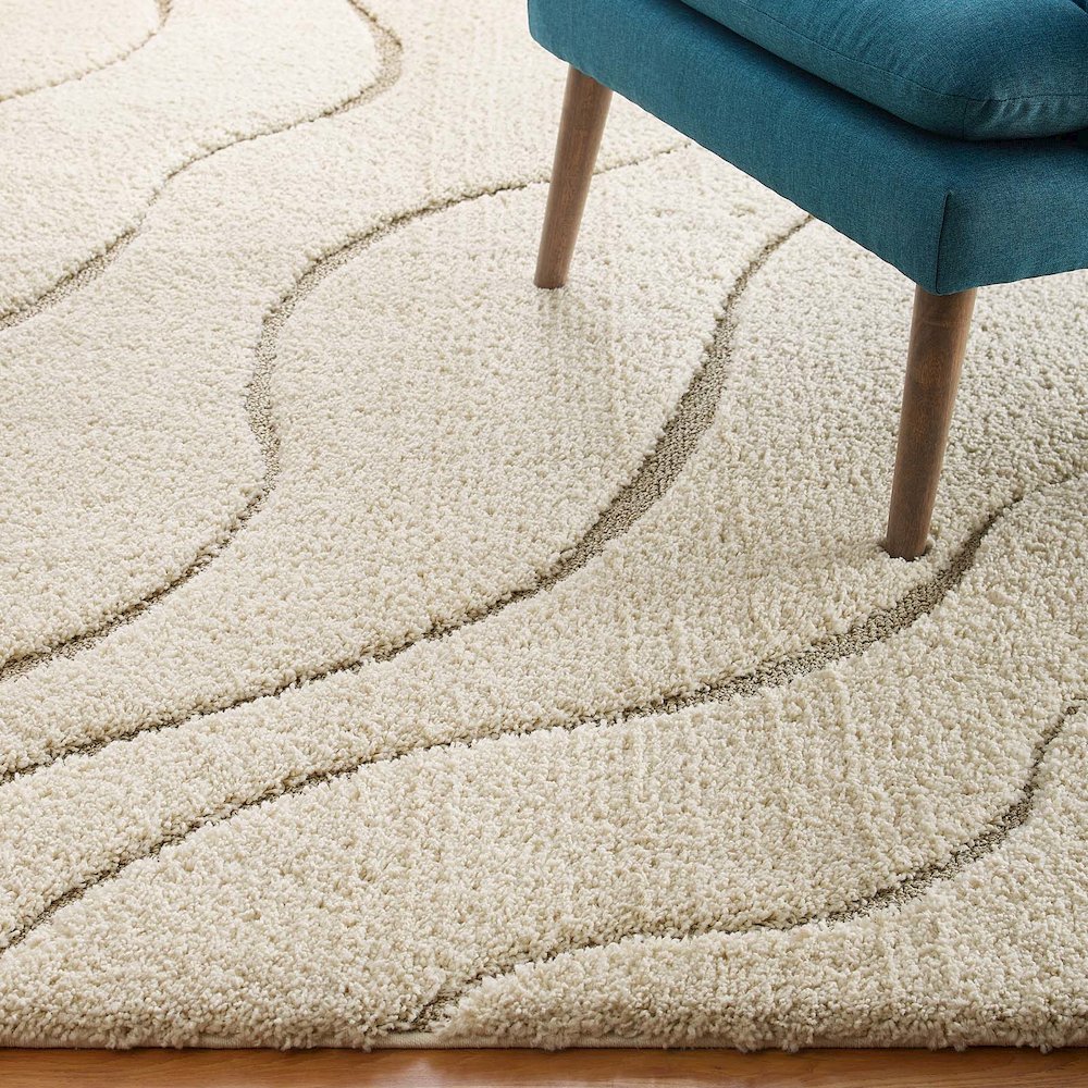 Jubilant Abound Abstract Swirl Shag 5x8 Area Rug. Picture 6