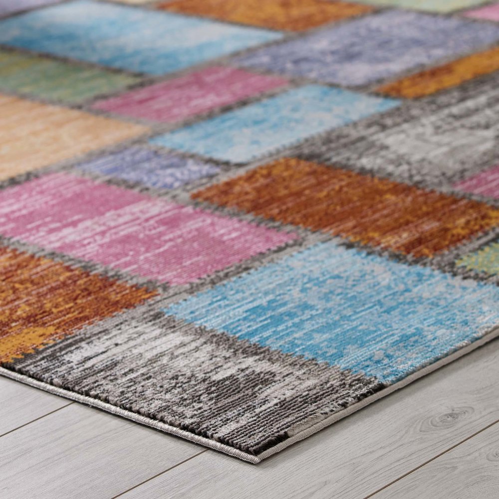 Success Nyssa Abstract Geometric Mosaic 4x6 Area Rug. Picture 7