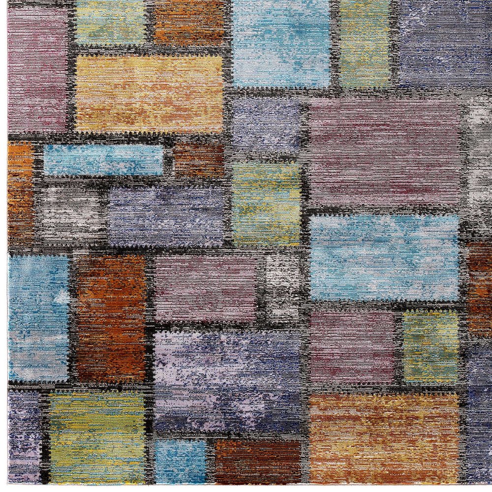 Success Nyssa Abstract Geometric Mosaic 5x8 Area Rug. Picture 2