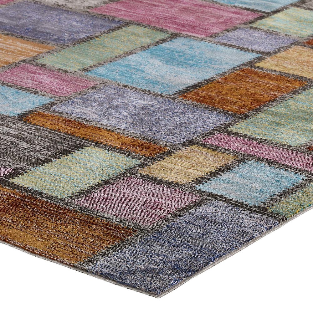 Success Nyssa Abstract Geometric Mosaic 8x10 Area Rug. Picture 3