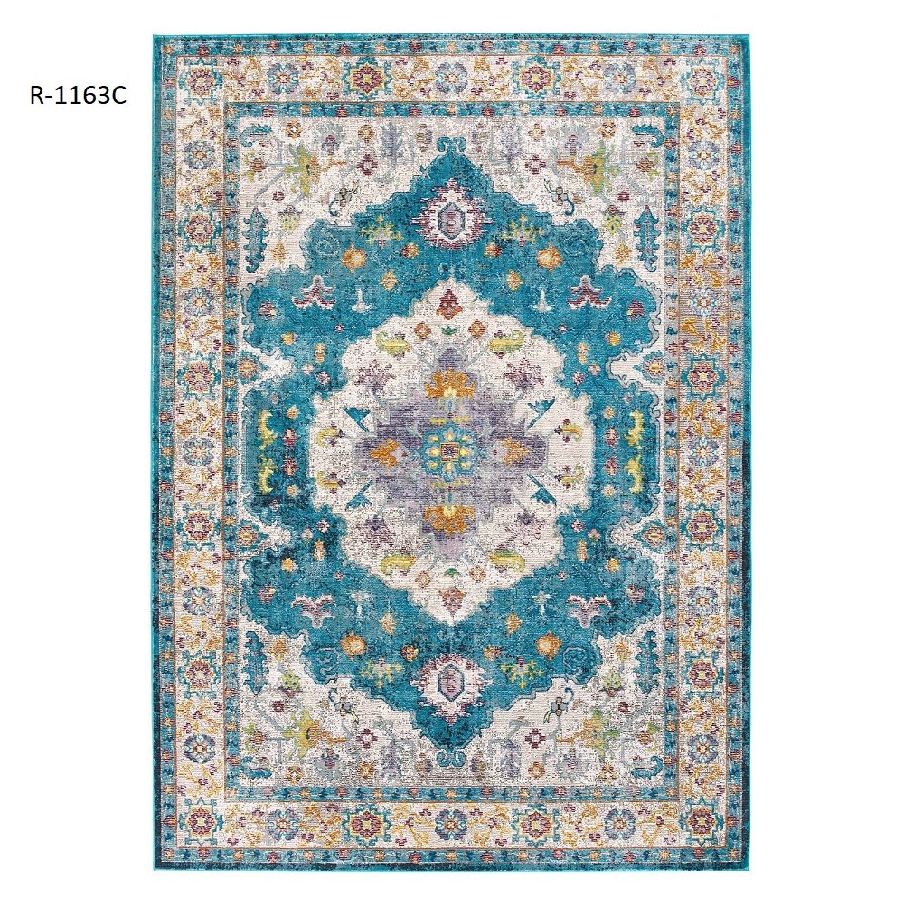 Success Anisah Distressed Floral Vintage Medallion 5x8 Area Rug. Picture 1