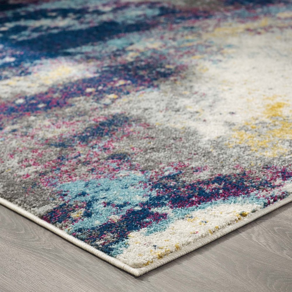 Entourage Adeline Contemporary Modern Abstract 8x10 Area Rug. Picture 7