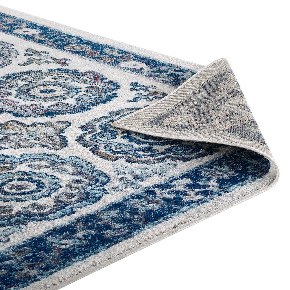 Entourage Odile Distressed Floral Moroccan Trellis 8x10 Area Rug. Picture 4