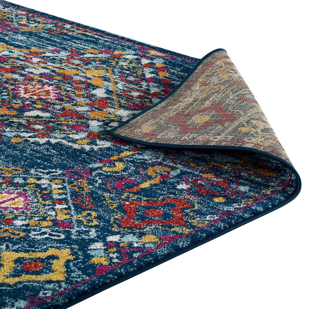 Entourage Khalida Distressed Floral Lattice 8x10 Area Rug. Picture 4