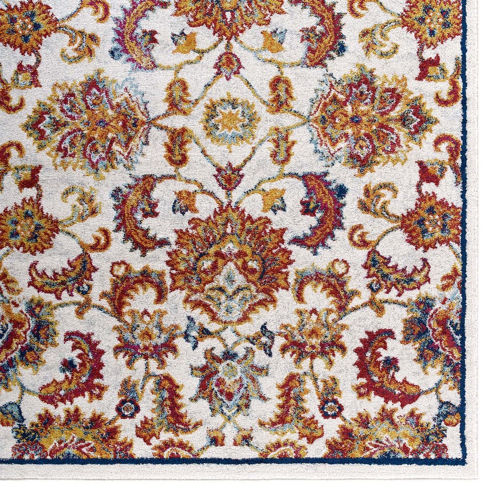 Entourage Azami Distressed Vintage Floral Lattice 8x10 Area Rug. Picture 2