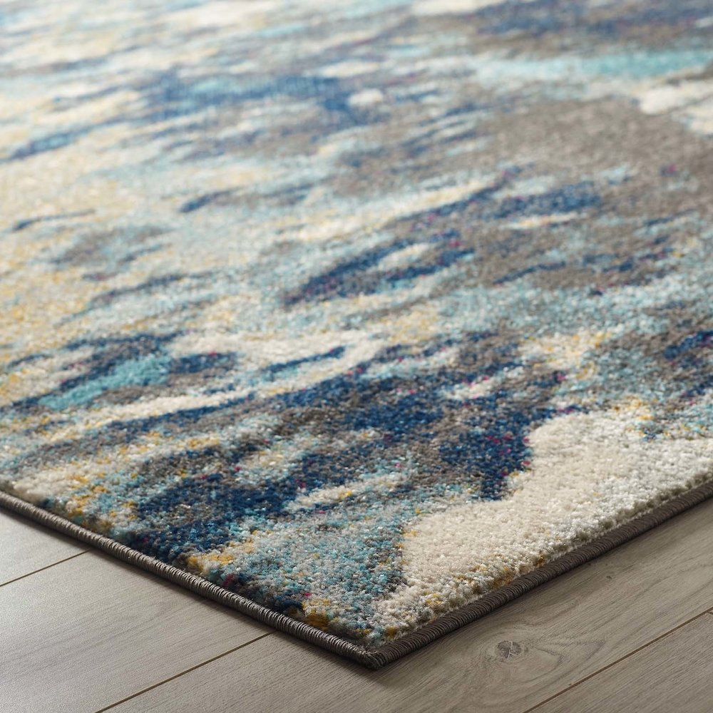Entourage Foliage Contemporary Modern Abstract 8x10 Area Rug. Picture 7