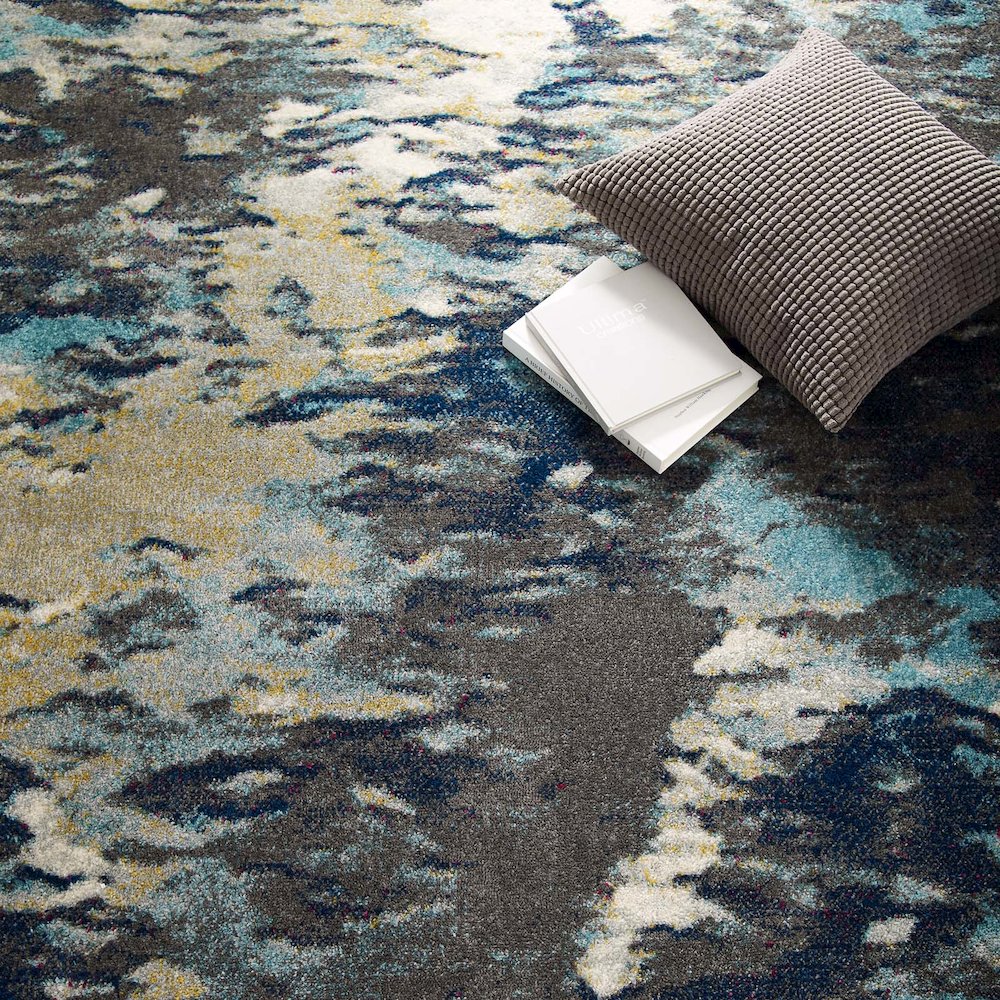 Entourage Foliage Contemporary Modern Abstract 8x10 Area Rug. Picture 6