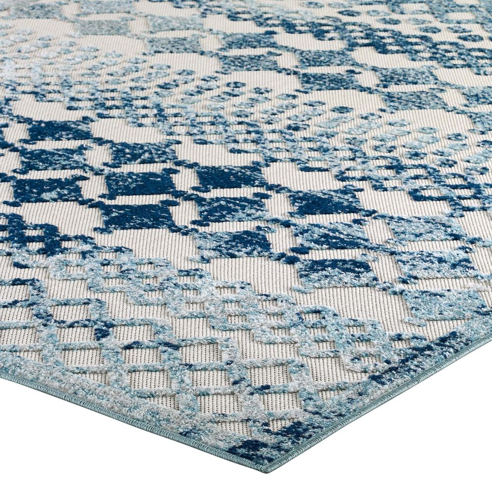Reflect Giada Abstract Diamond Moroccan Trellis 5x8 Indoor/Outdoor Area Rug. Picture 3