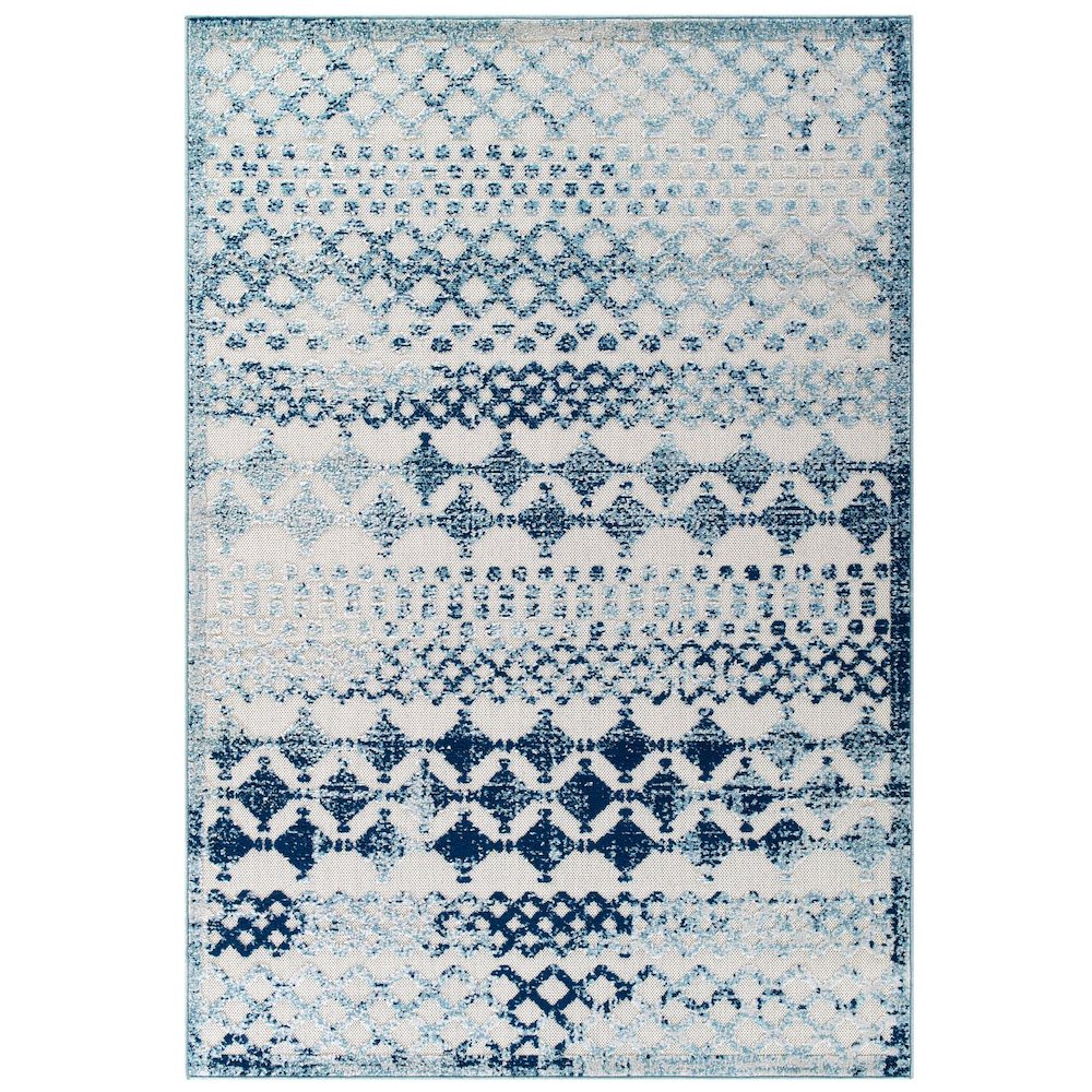 Reflect Giada Abstract Diamond Moroccan Trellis 8x10 Indoor/Outdoor Area Rug. Picture 1