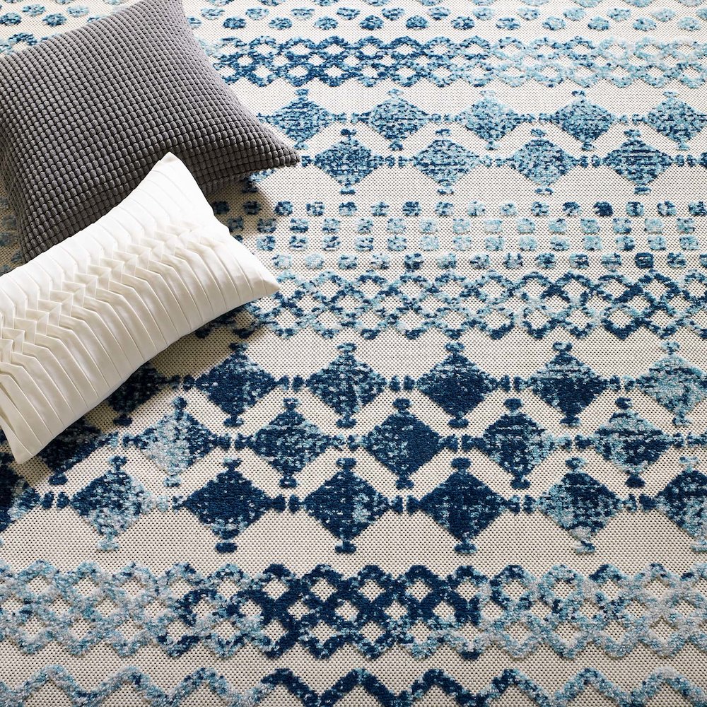 Reflect Giada Abstract Diamond Moroccan Trellis 8x10 Indoor/Outdoor Area Rug. Picture 7