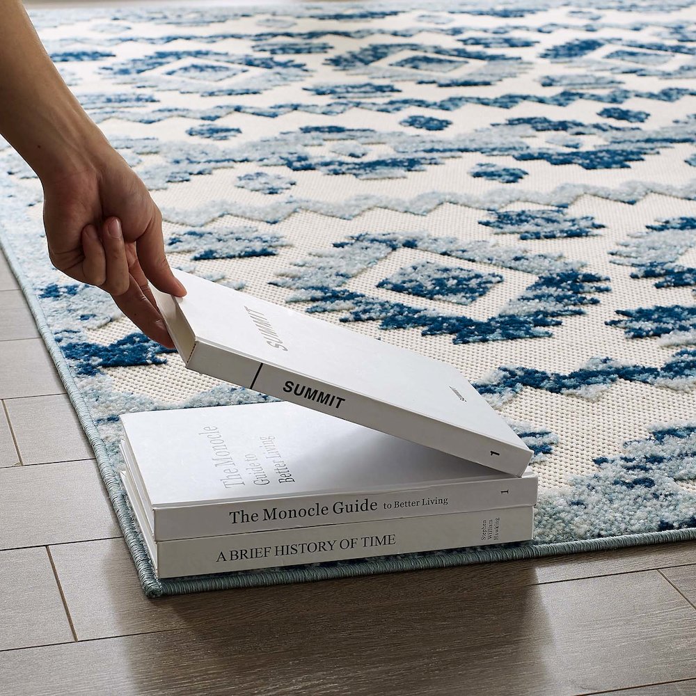 Reflect Takara Abstract Diamond Moroccan Trellis 5x8 Indoor and Outdoor Area Rug. Picture 8