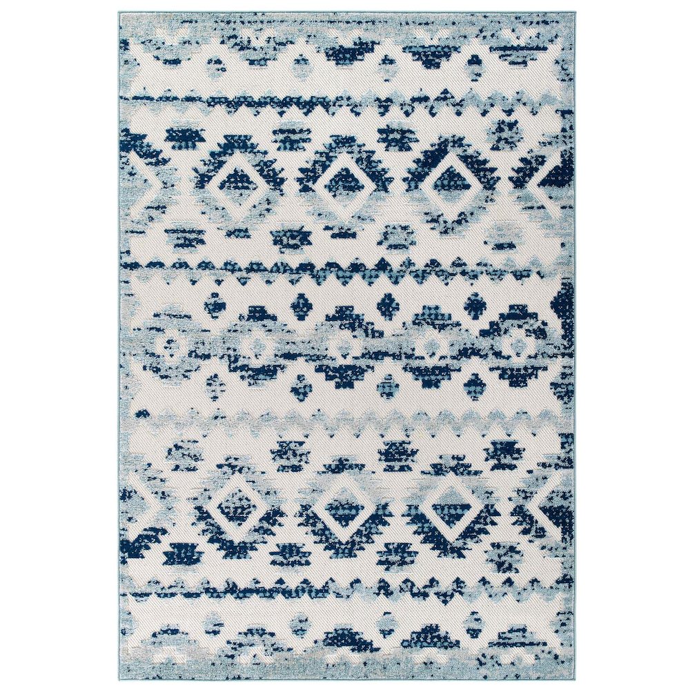 Takara Abstract Diamond Moroccan Trellis 8x10 Indoor and Outdoor Area Rug. Picture 1