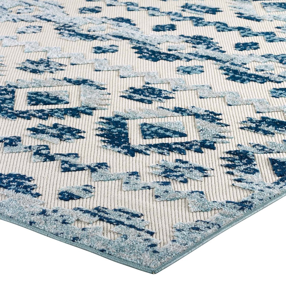 Takara Abstract Diamond Moroccan Trellis 8x10 Indoor and Outdoor Area Rug. Picture 3