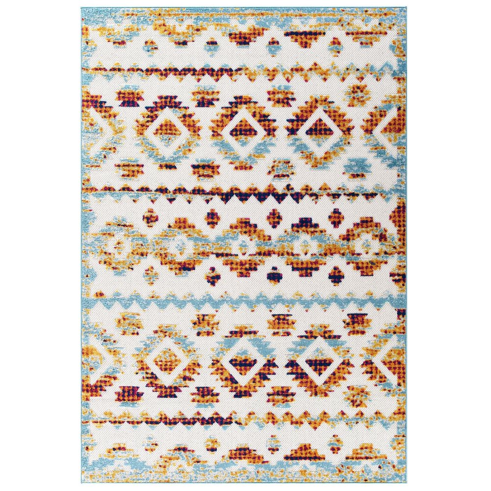 Reflect Takara Abstract Diamond Moroccan Trellis 5x8 Indoor and Outdoor Area Rug. Picture 1