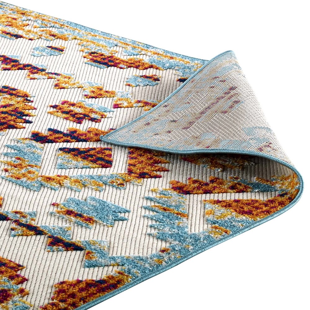 Reflect Takara Abstract Diamond Moroccan Trellis 5x8 Indoor and Outdoor Area Rug. Picture 4
