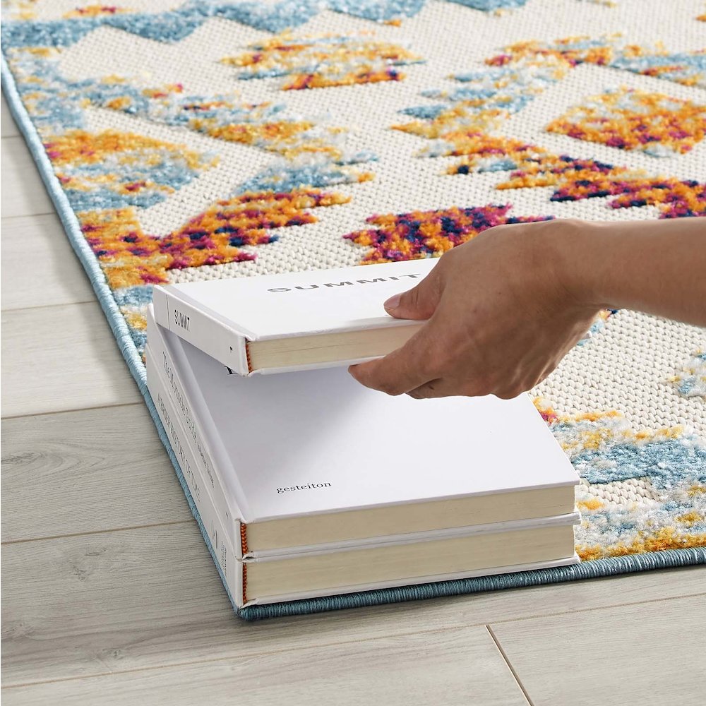 Reflect Takara Abstract Diamond Moroccan Trellis 5x8 Indoor and Outdoor Area Rug. Picture 8