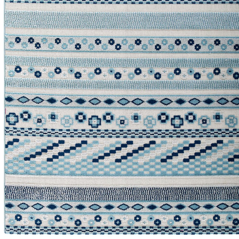 Cadhla Vintage Abstract Geometric Lattice 8x10 Indoor and Outdoor Area Rug. Picture 2