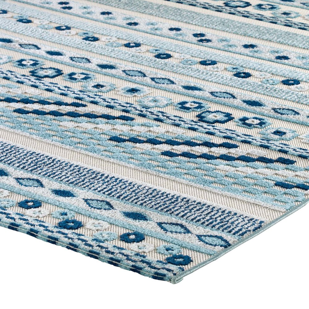 Cadhla Vintage Abstract Geometric Lattice 8x10 Indoor and Outdoor Area Rug. Picture 3