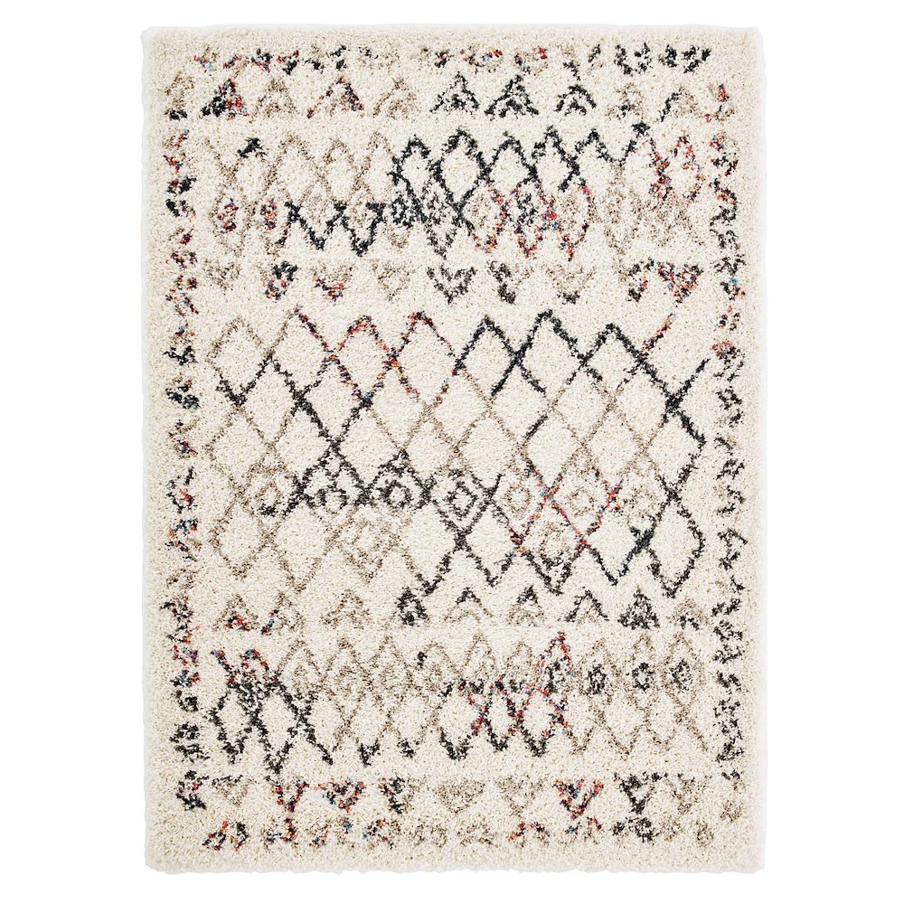 Skadi Rainbow Diamond Shag Area Rug. Picture 1