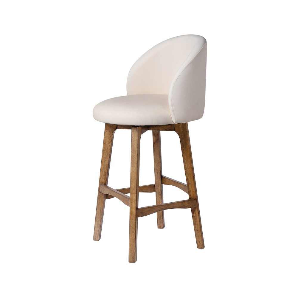 Garet Swivel Bar Stool - Rustic Natural Finish. Picture 9