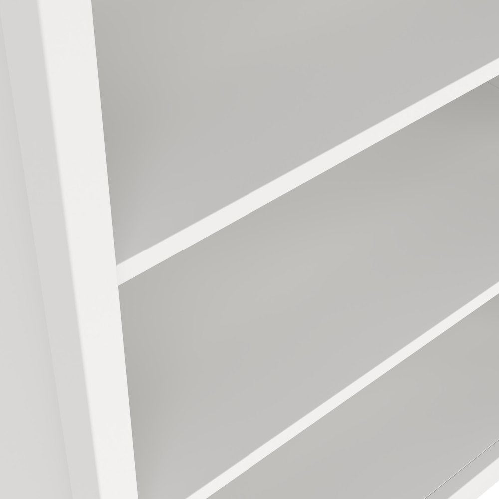 Madrid 2-Piece Tall Bookcase Set for Full Wall Storage, White. Picture 5
