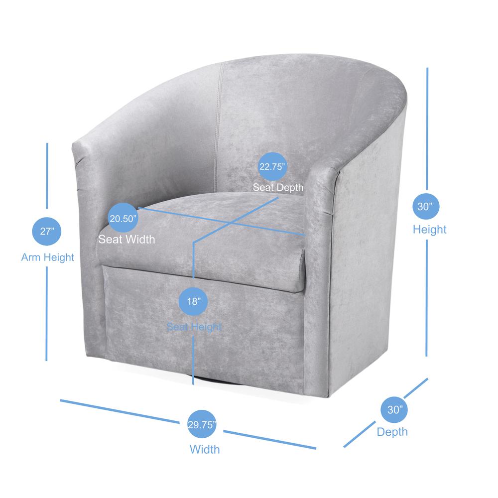 Elizabeth Silver Swivel Chair. Picture 3
