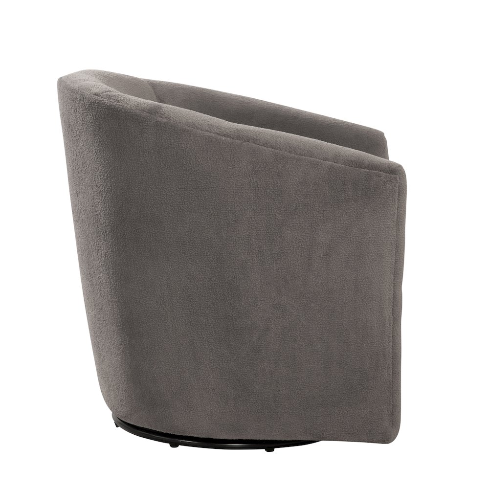 Odessa Barrel Style Swivel Accent chair in Performance Fabric. Picture 3
