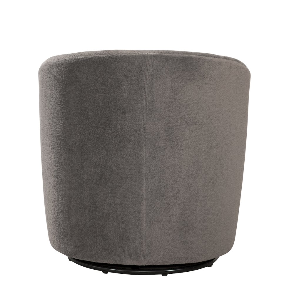 Odessa Barrel Style Swivel Accent chair in Performance Fabric. Picture 4