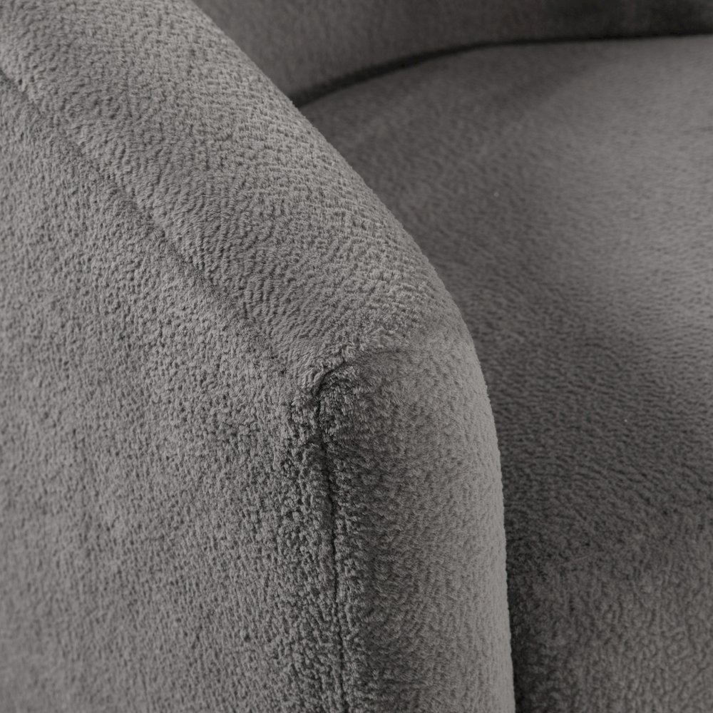 Odessa Barrel Style Swivel Accent chair in Performance Fabric. Picture 5