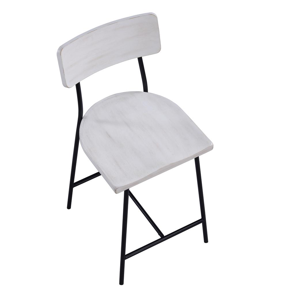 Bari Wood and Metal Modern Counter Stool. Picture 7
