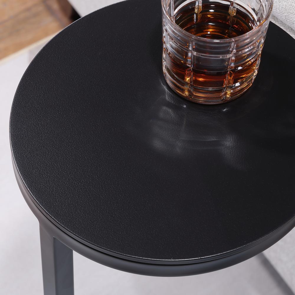 York Round Metal Accent Table. Picture 11