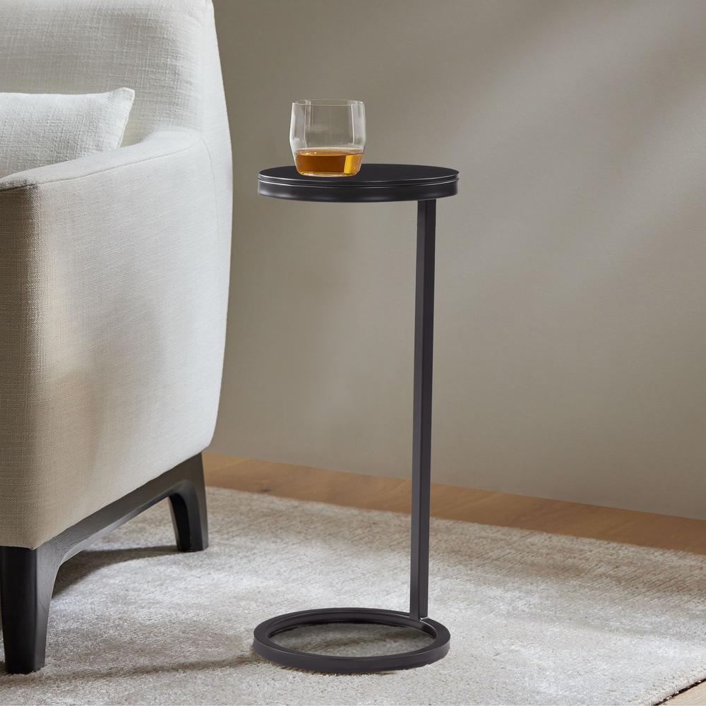 York Round Metal Accent Table. Picture 12